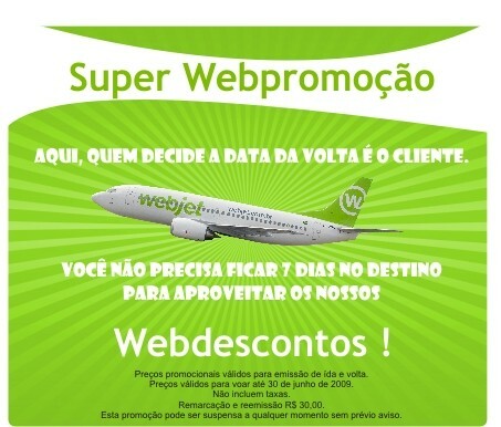 Webjet lança SuperPromoção com passagens a partir de R$55