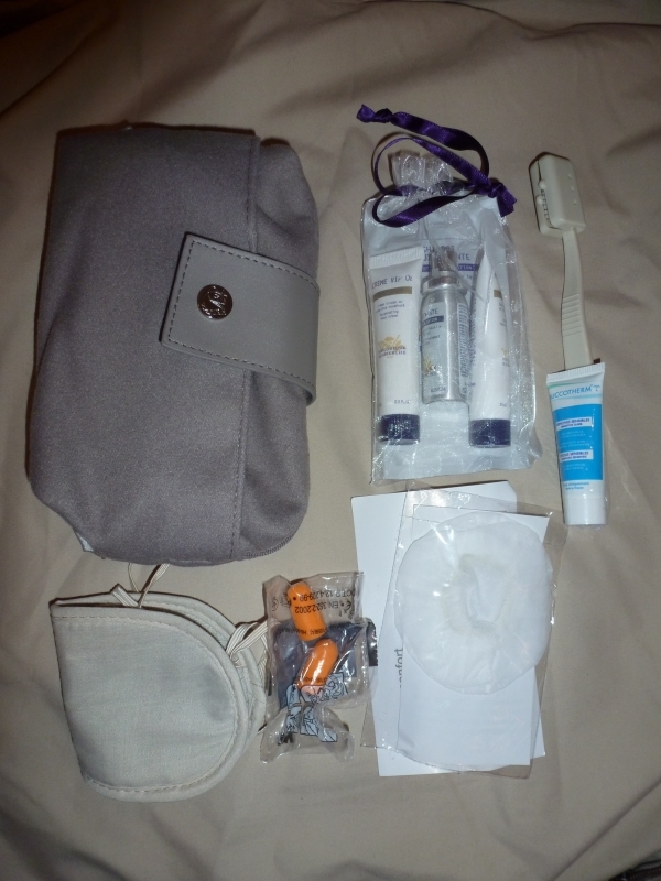 Kit higiene e conforto da primeira classe