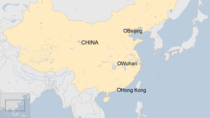 mapa wuhan china coronavirus