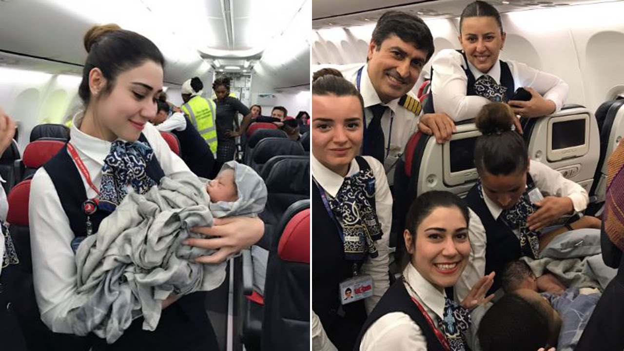 Bebê nasceu em voo internacional da Turkish Airlines