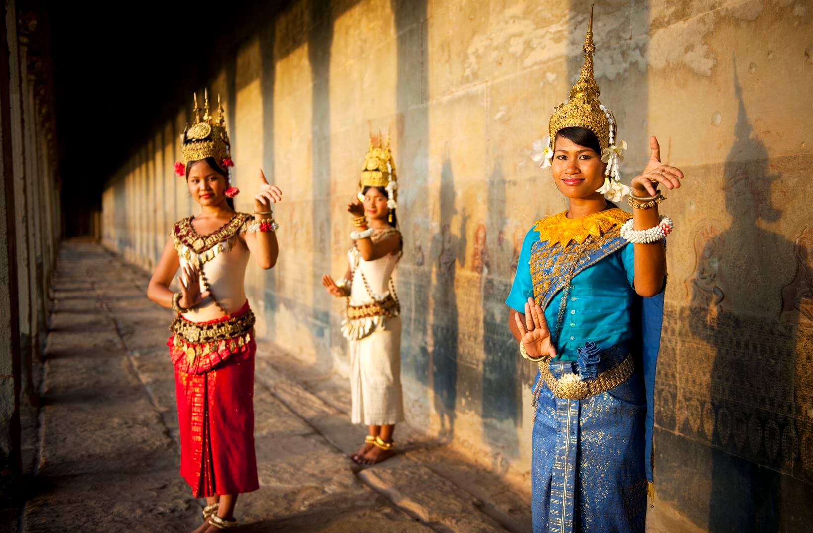 Apresentação de danças típicas Khmer