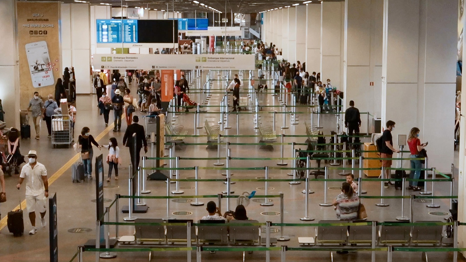 área de check-in no aeroporto de Brasília BSB