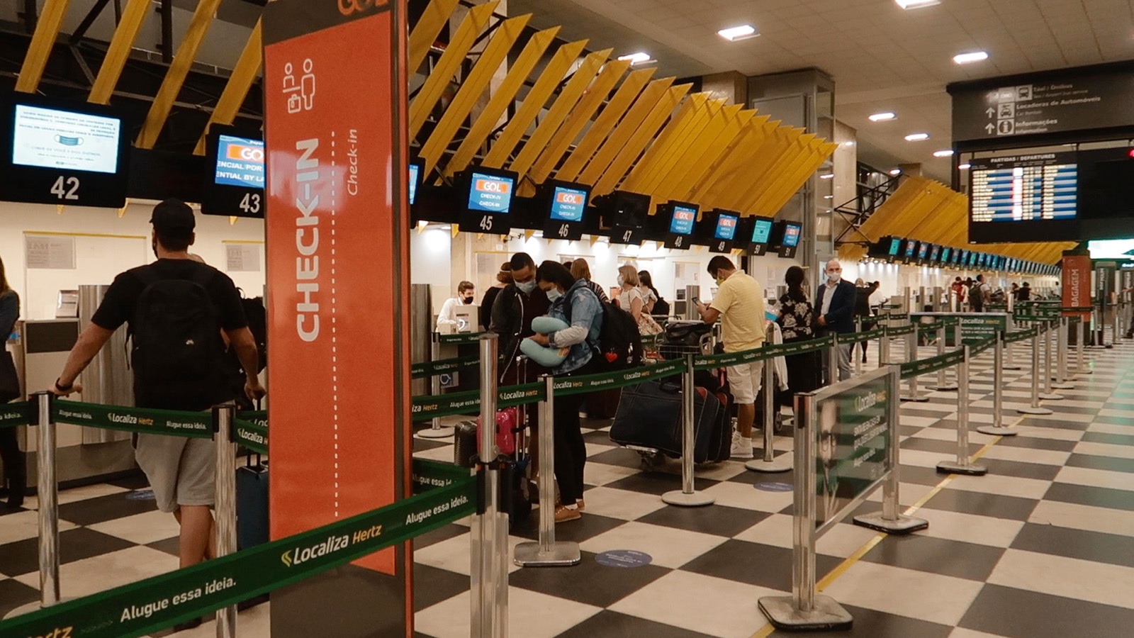 check-in da Gol no aeroporto de congonhas em São Paulo