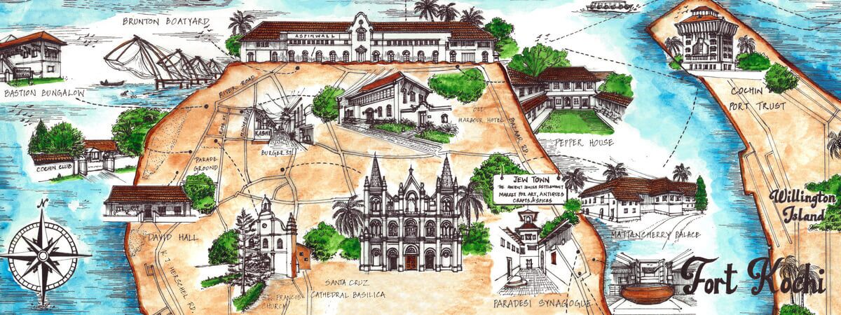 Mapa de Fort Kochi, Índia