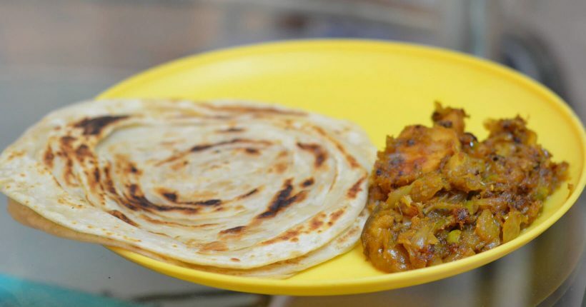 Paratha com curry