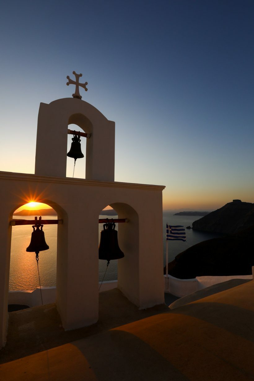 Pôr do sol em Santorini