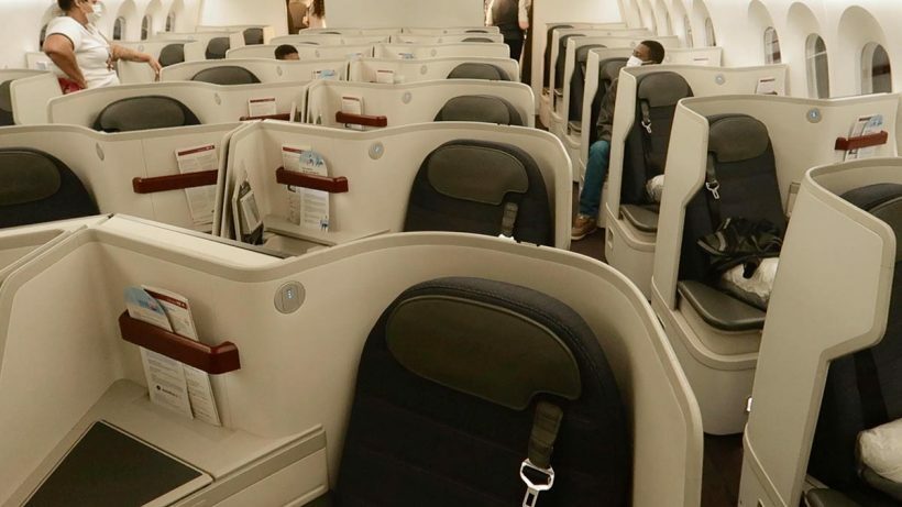 cabine executiva Aeromexico boeing 787