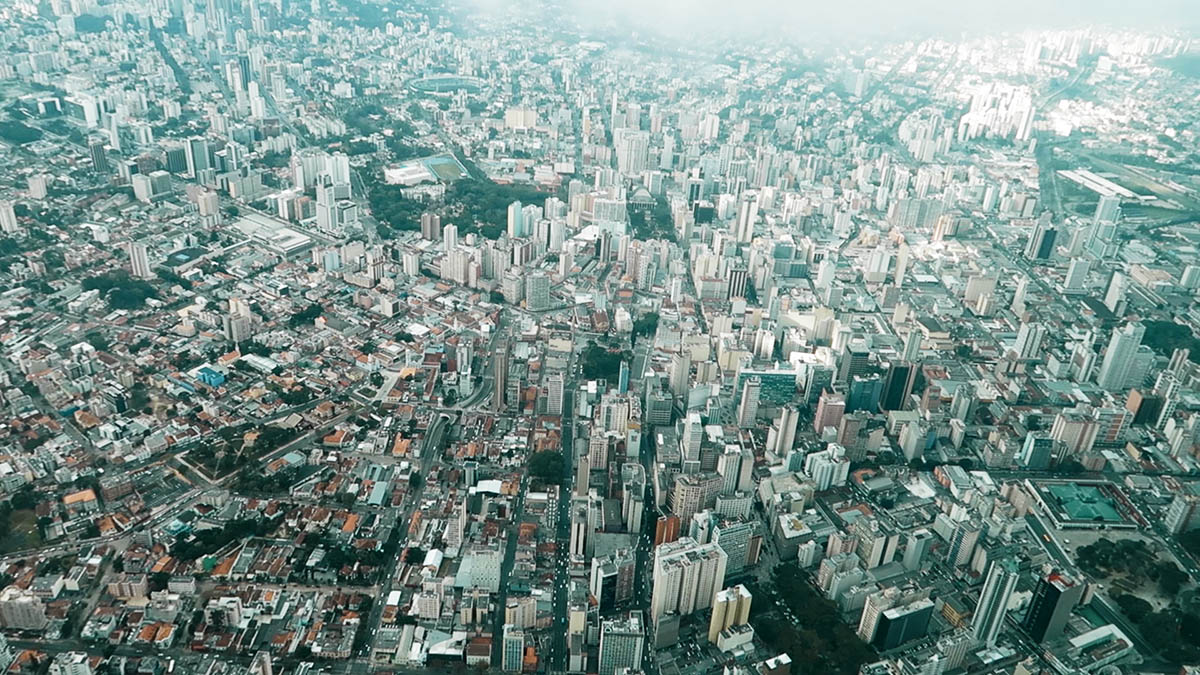 Vista aérea centro de Curitiba